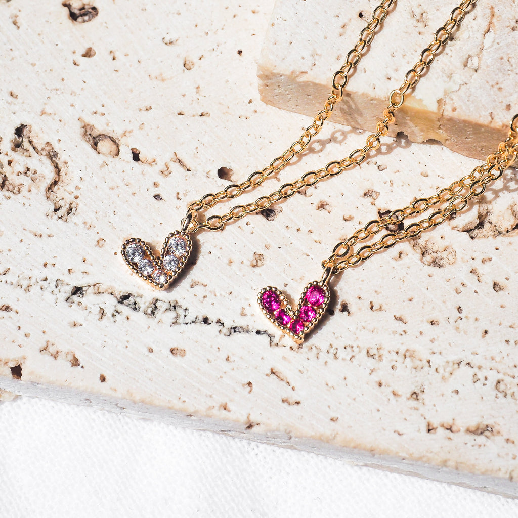 18K Gold Filled Pink Heart Pendant - Brink and Forbes