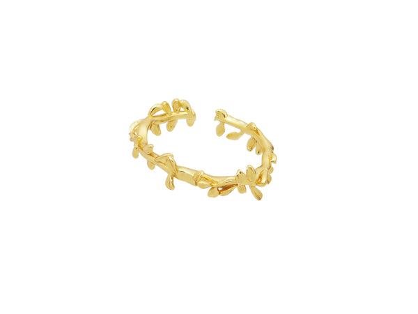 18k Gold Vermeil Leafy Vines Ring - Brink and Forbes