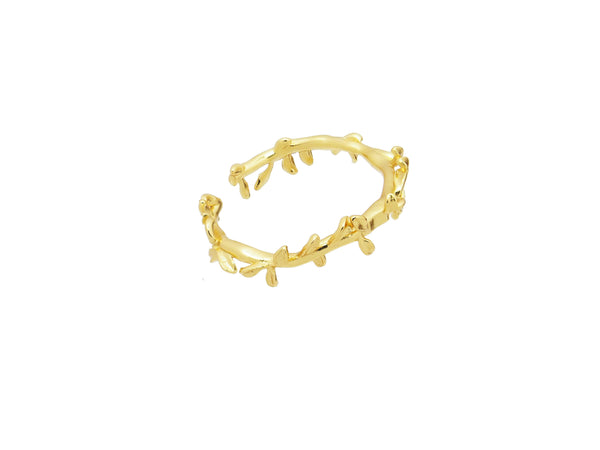 18k Gold Vermeil Leafy Vines Ring - Brink and Forbes