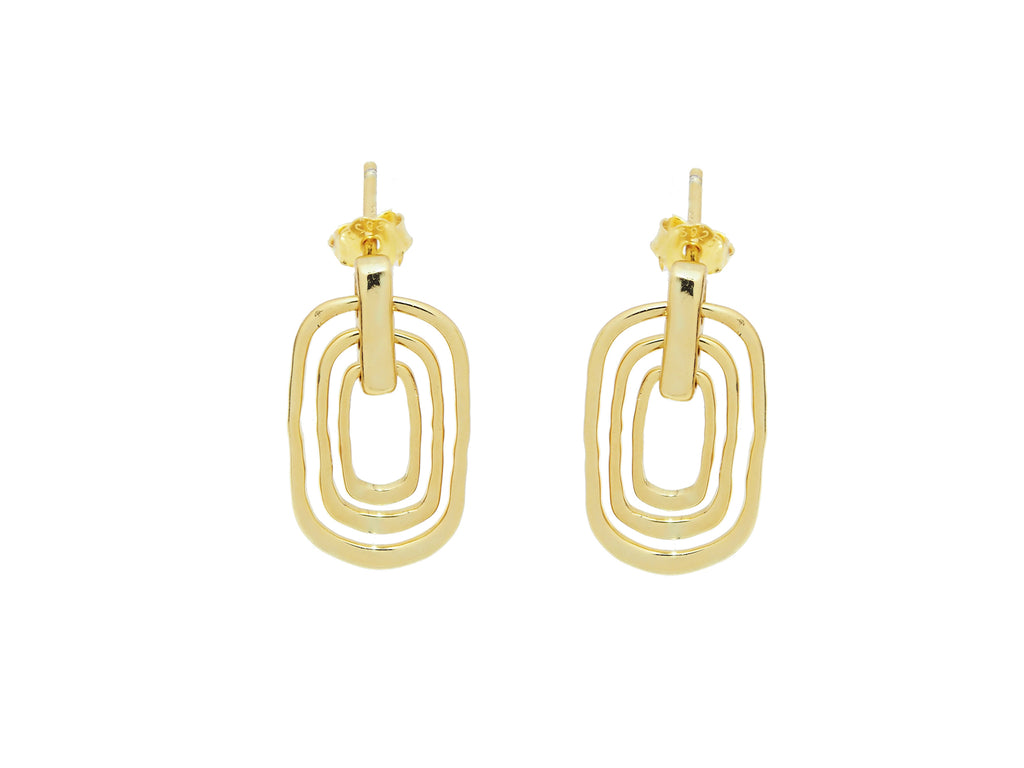 18k Gold Vermeil Aztec Circle Dangles - Brink and Forbes