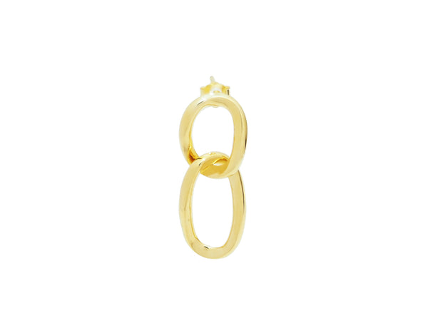 18k Gold Vermeil Link Hoop Earrings - Brink and Forbes