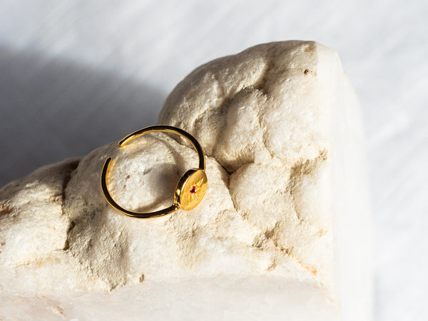 18K Vermeil Round Signet Ring - Brink and Forbes