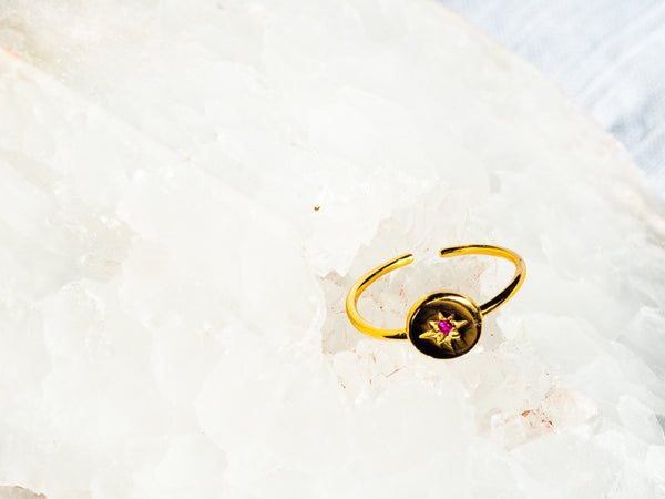 18K Vermeil Round Signet Ring - Brink and Forbes