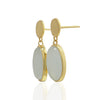 18k Gold Vermeil Jade Dangle Earrings - Brink and Forbes