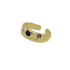 18k Gold Vermeil Blue-toned CZ Stone Ring - Brink and Forbes