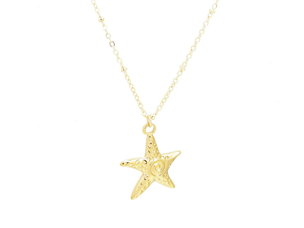 18k Gold Filled Textured Starfish Pendant - Brink and Forbes