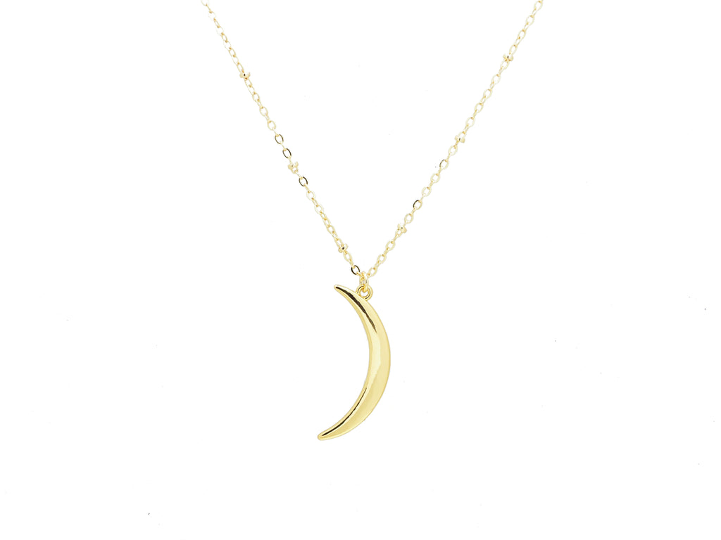 18k Gold Filled Large Crescent Moon - Brink and Forbes