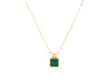 18k Gold Filled Square Malachite Pendant - Brink and Forbes