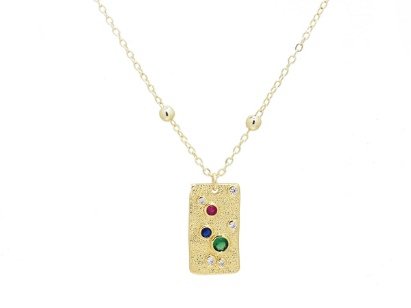 18k Gold Filled Tableau with Coloured CZ Stones - Brink and Forbes
