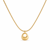 Solace pendant necklace in gold PVD plated stainless steel on snake chain