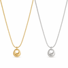 Solace pendant necklace in gold PVD plated stainless steel on snake chain
