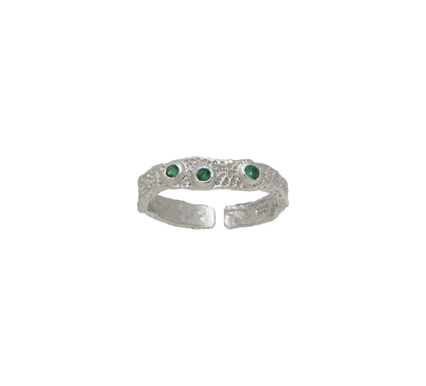 Textured Green Gemstone Ring - Brink and Forbes