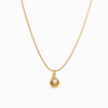 pearl shell pendant necklace stainless steel waterproof everyday jewellery gold pvd option
