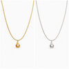 pearl shell pendant necklace stainless steel waterproof everyday jewellery gold pvd option