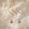 pearl shell pendant necklace stainless steel waterproof everyday jewellery gold pvd option
