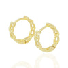 18k Gold Vermeil Chain Huggies - Brink and Forbes
