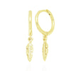 18k Gold Vermeil Feather Huggies - Brink and Forbes