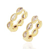 18k Gold Vermeil Clear CZ Huggies - Brink and Forbes