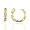 18k Gold Vermeil Clear CZ Huggies - Brink and Forbes