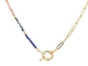 Multi-Coloured Gemstone Necklace with Nautical Clasp - Brink and Forbes