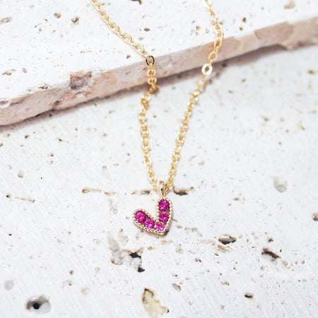 18K Gold Filled Purple Heart Pendant - Brink and Forbes
