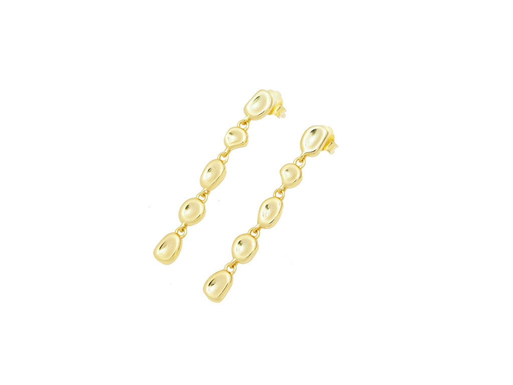 18k Gold Vermeil Gold Pebble Dangles - Brink and Forbes