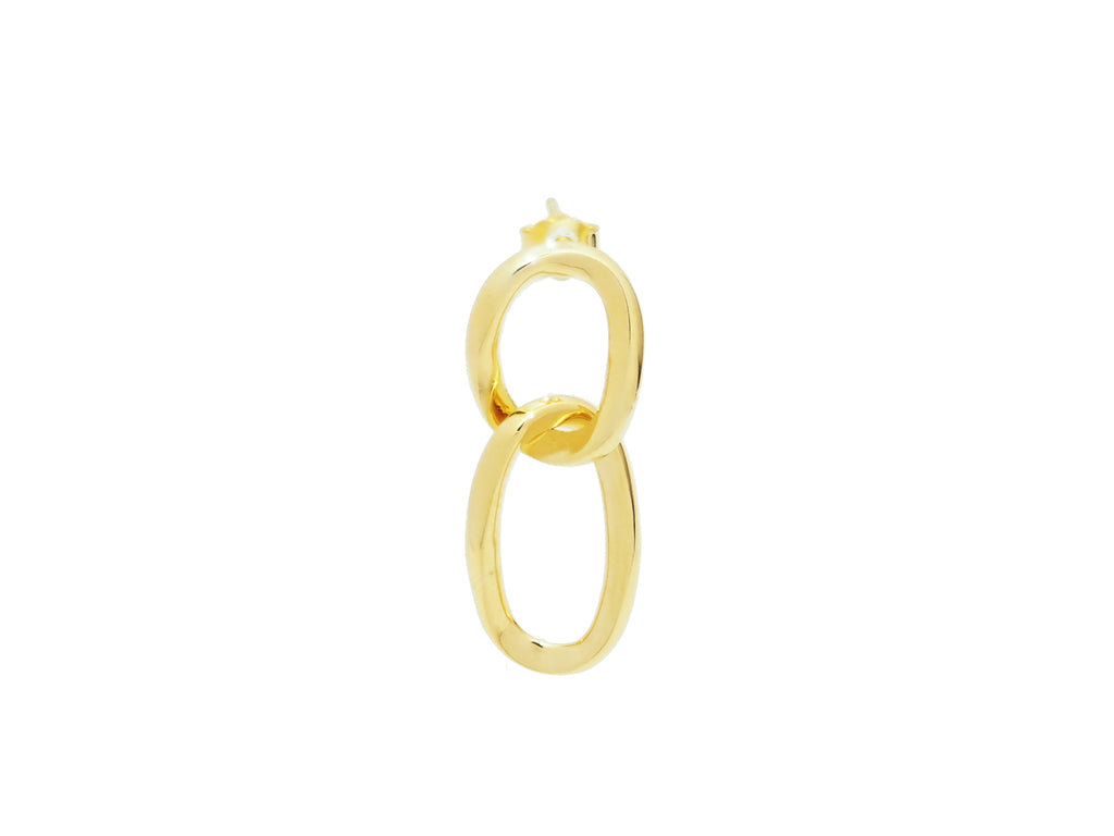 18k Gold Vermeil Link Hoop Earrings - Brink and Forbes