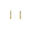18k Gold Vermeil Huggie with tiny Multicoloured CZ Gems - Brink and Forbes