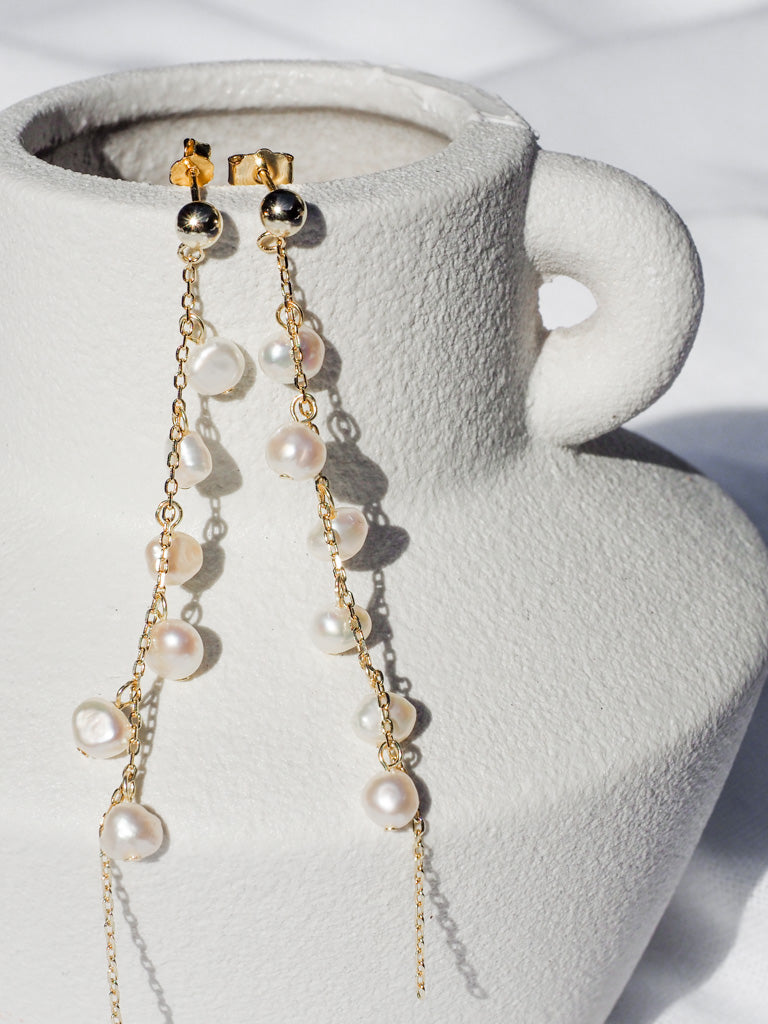 18k Gold Vermeil String of Freshwater Pearls - Brink and Forbes