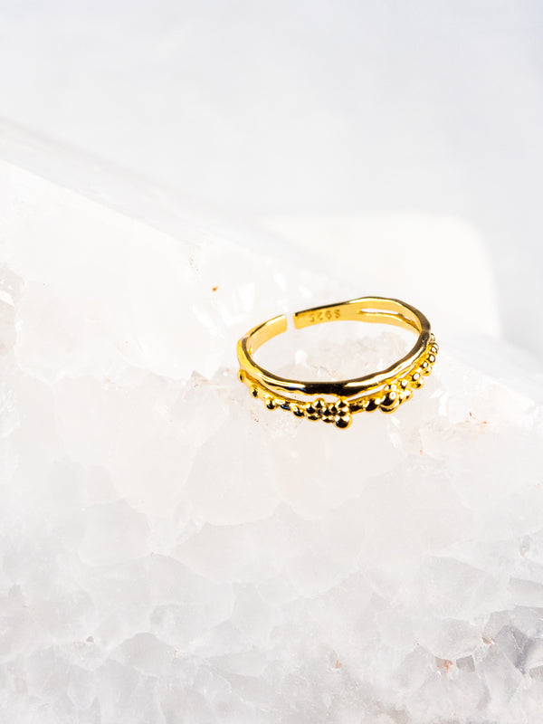 18K Vermeil Delicate Stackable Irregular Ring - Brink and Forbes