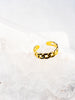 18K Vermeil Stackable Chain Ring - Brink and Forbes