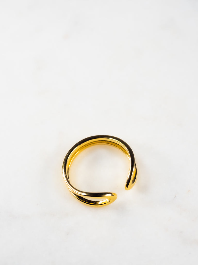 18K Vermeil Open Pointed Chevron Ring - Brink and Forbes