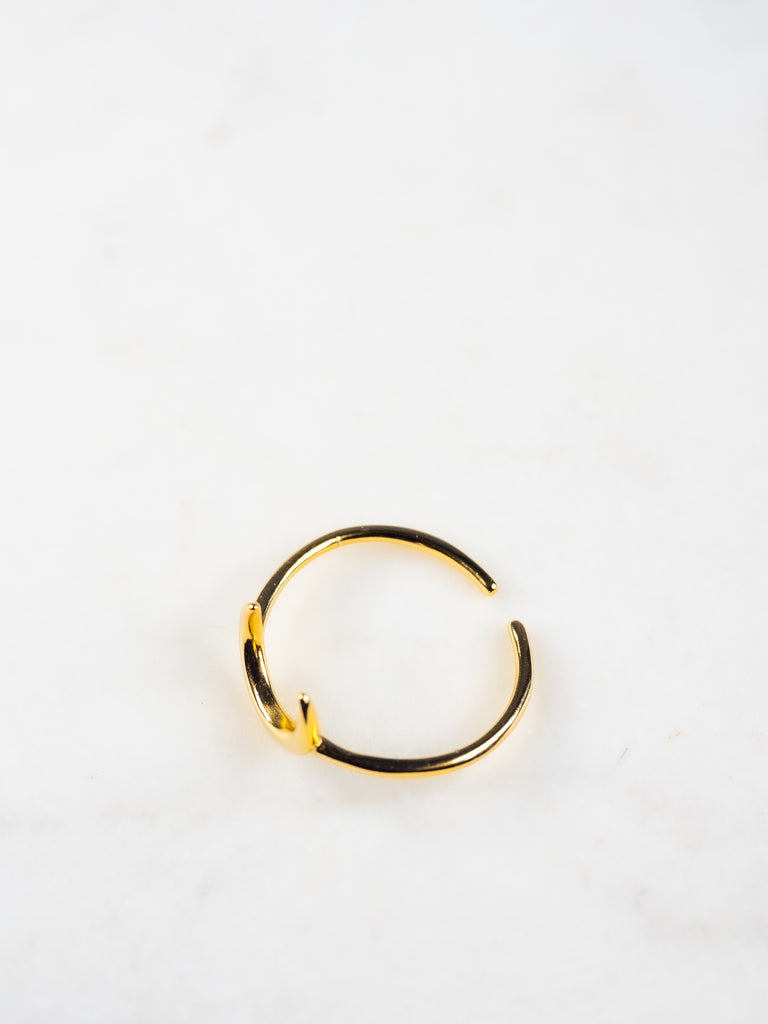18K Vermeil Delicate Stackable Crescent Moon Ring - Brink and Forbes