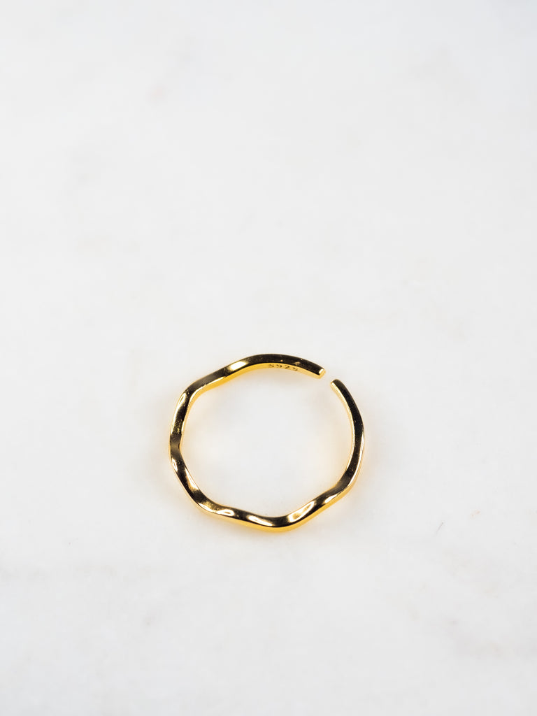 18K Vermeil Stackable Wave Ring - Brink and Forbes