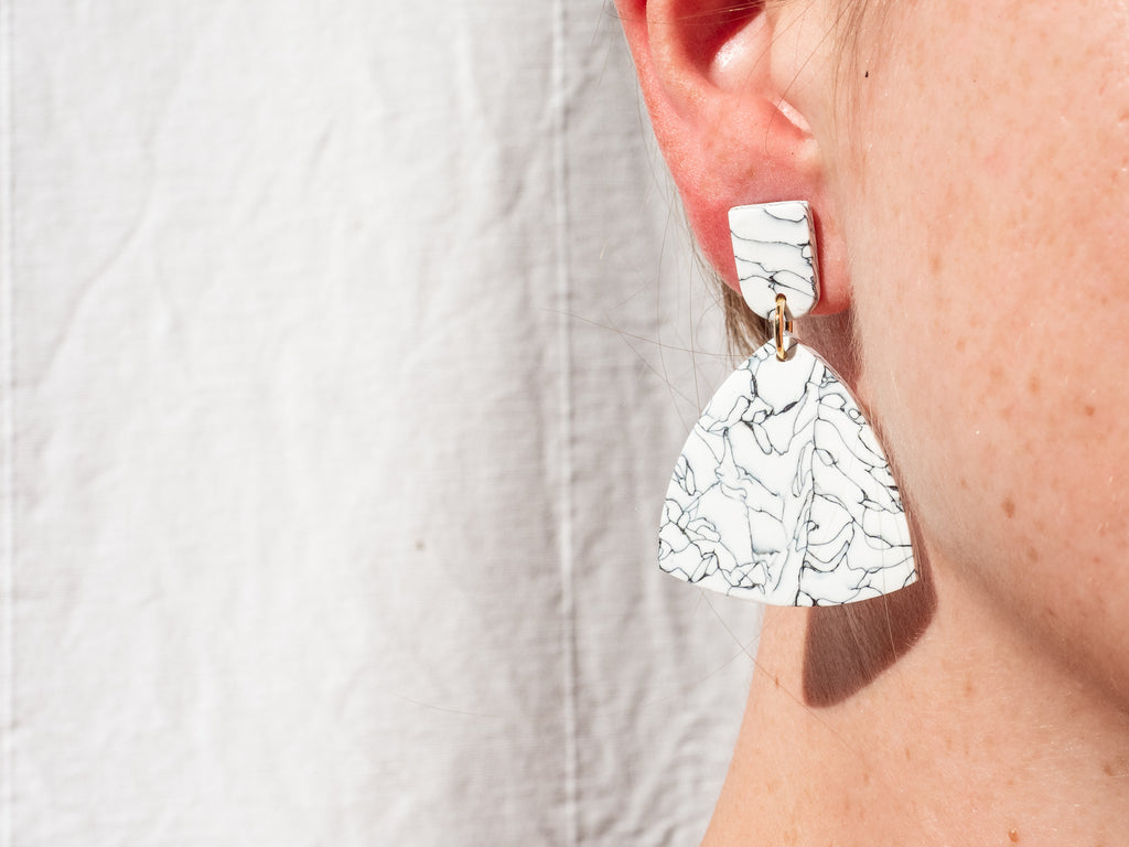 Howlite Faux-Stone Earrings - Brink and Forbes