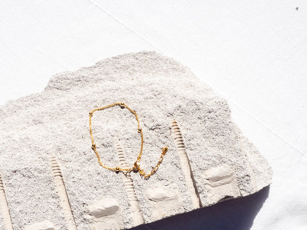 18K Gold Plated Satellite Bead Bracelet - Brink and Forbes