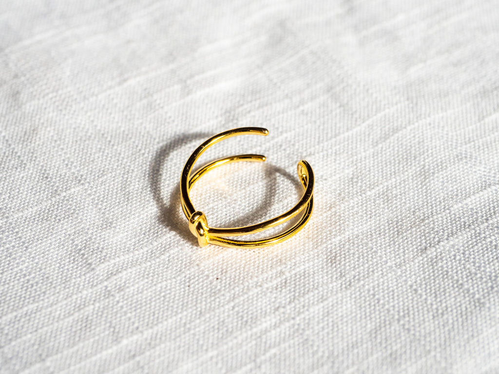18K Vermeil Double Knot Ring - Brink and Forbes
