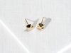18k Gold Plated Delicate Hammered Stud Earrings - Brink and Forbes