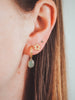 18K Gold Vermeil Jade Huggie Earrings - Brink and Forbes