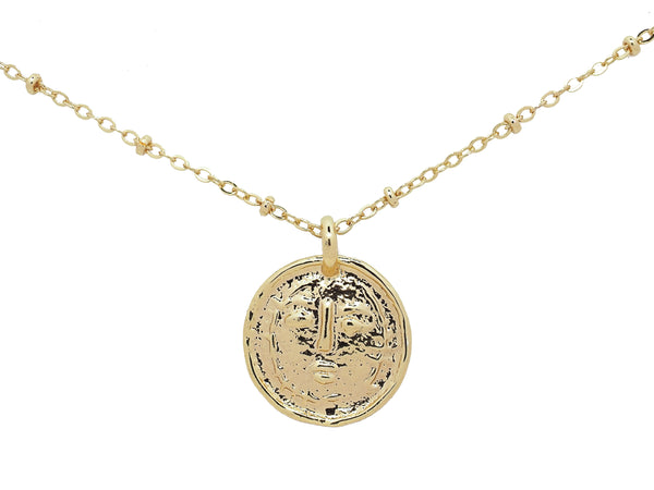 18k Gold Filled Moon Face Necklace - Brink and Forbes