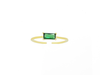 18K Gold Vermeil Green CZ Rectangle Ring - Brink and Forbes