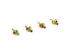 18k Gold Vermeil Tiny CZ Stud Earrings - Brink and Forbes