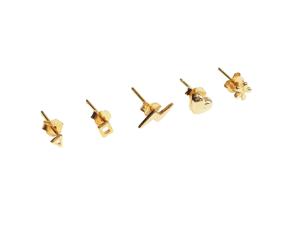 18k Gold Vermeil Tiny Stud Earrings - Brink and Forbes